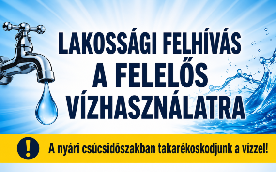 A nyári időszakban takarékoskodjunk a vízzel!